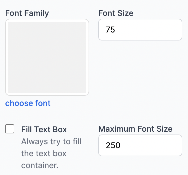 Font properties