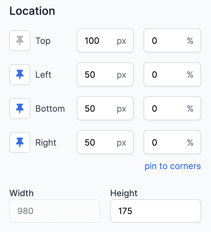 Pin properties